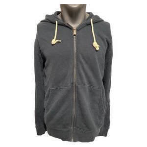 7 for all mankind mens zip up hoodie jacket navy blue Large